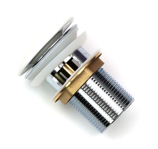 Донный клапан Melana MLN-335301 с переливом белый